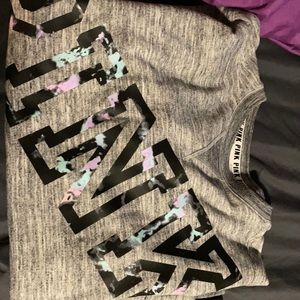 Gray pink sweatshirt